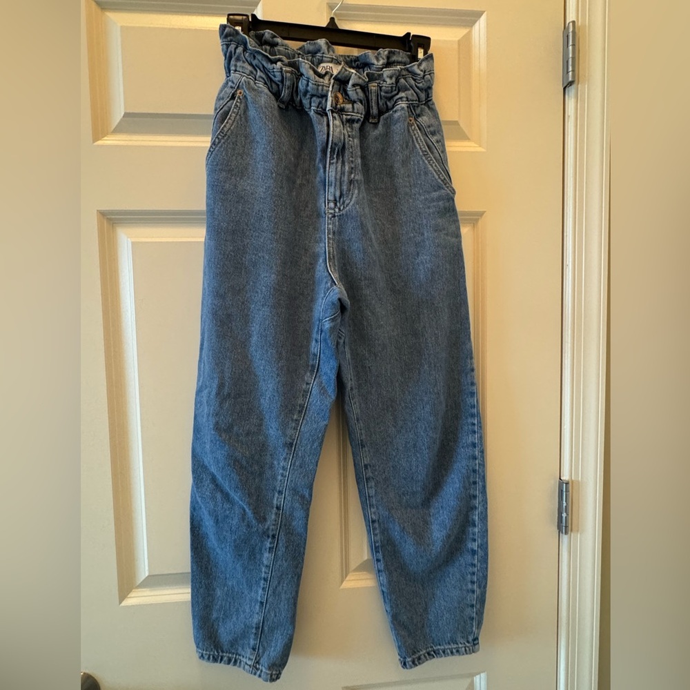 Zara High Rise Blue Jeans